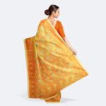Golden Wood Handcrafted Tant Saree - Image 2