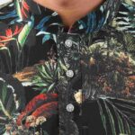 Men's Stylish Tropical Forest Print Panjabi
